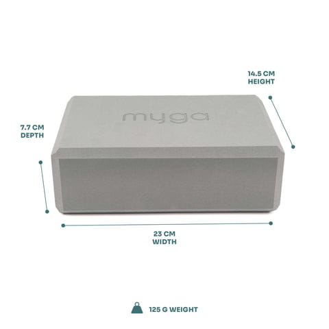 Klocek do jogi myga Foam Block - szary