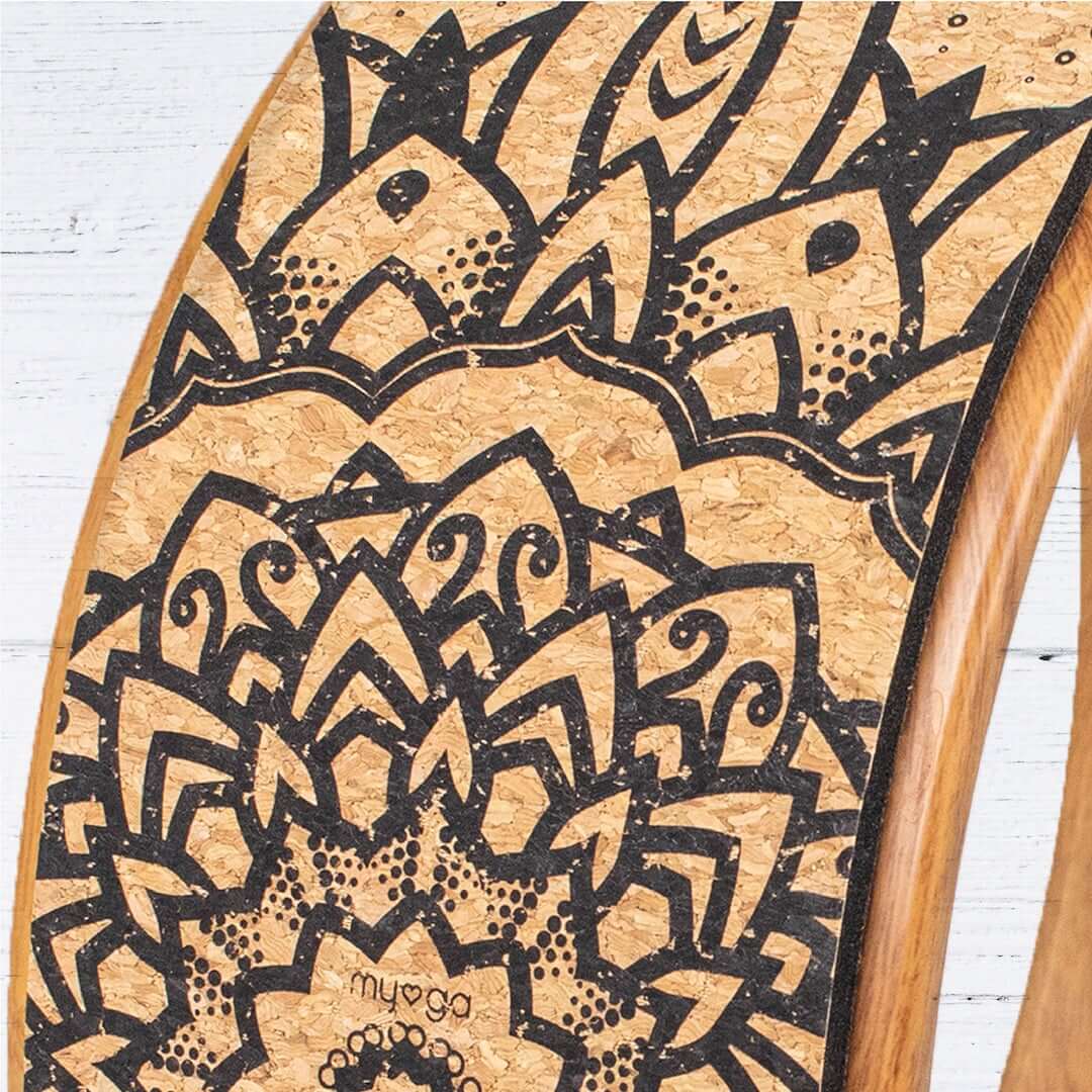 Korkowe koło do jogi myga Mandala