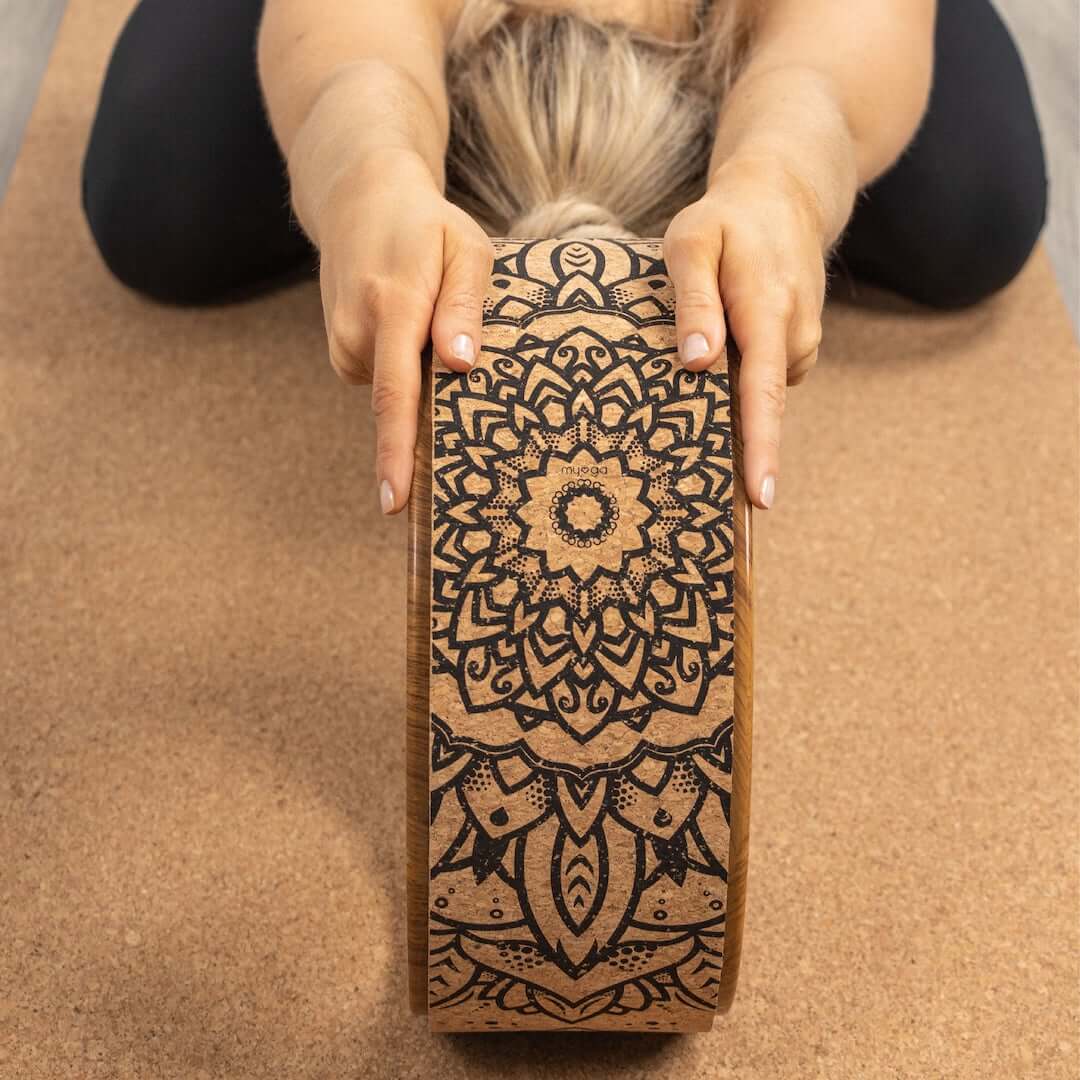 Korkowe koło do jogi myga Mandala