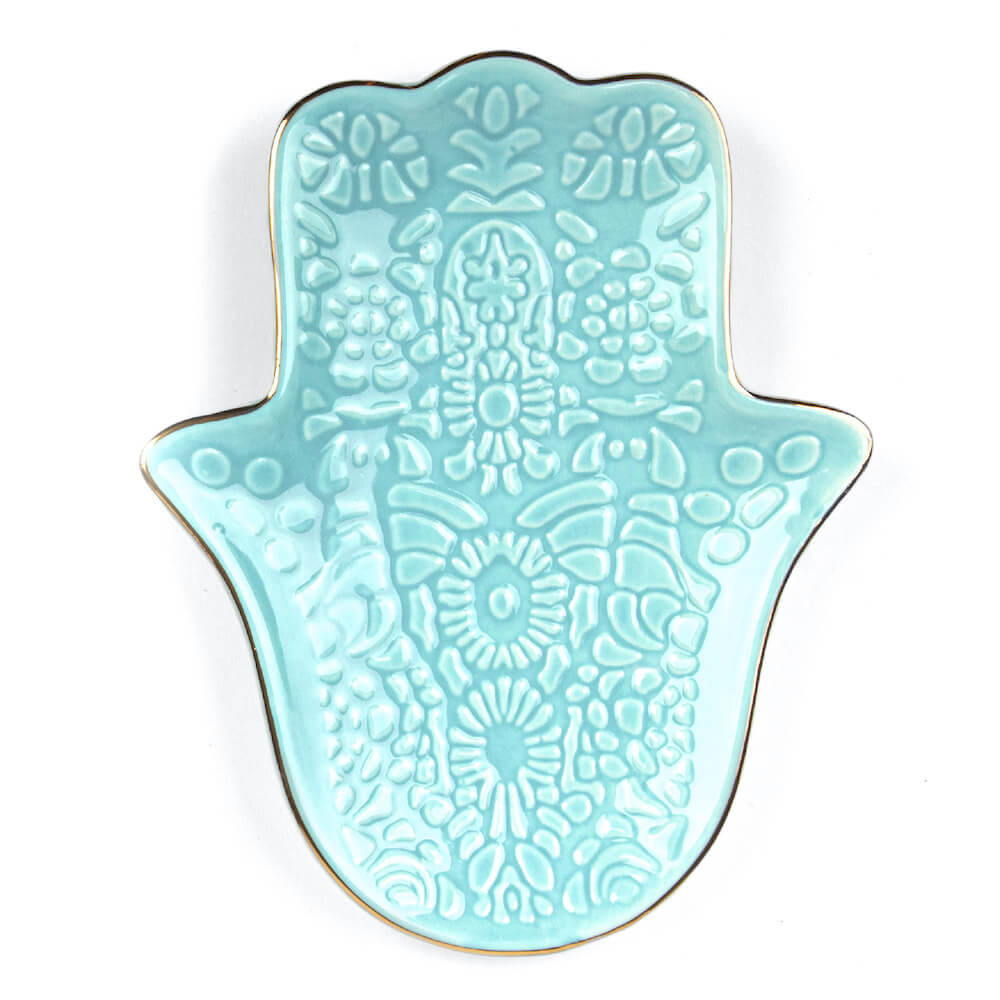 Podstawka ceramiczna na biżuterię - Hamsa