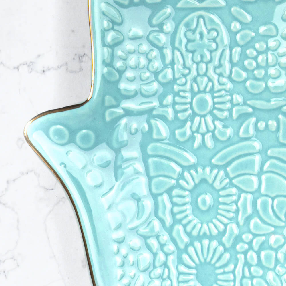 Podstawka ceramiczna na biżuterię - Hamsa