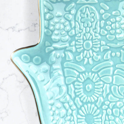 Podstawka ceramiczna na biżuterię - Hamsa