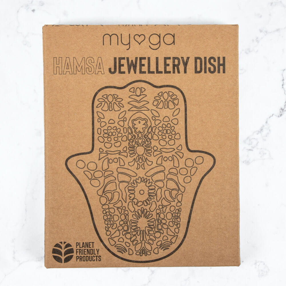 Podstawka ceramiczna na biżuterię - Hamsa