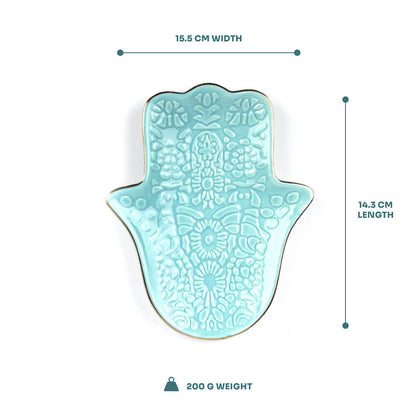 Podstawka ceramiczna na biżuterię - Hamsa