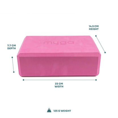 Klocek do jogi myga Foam Block - różowy