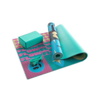 Zestaw do jogi myga Spirit Yoga Set: mata, klocek, pasek