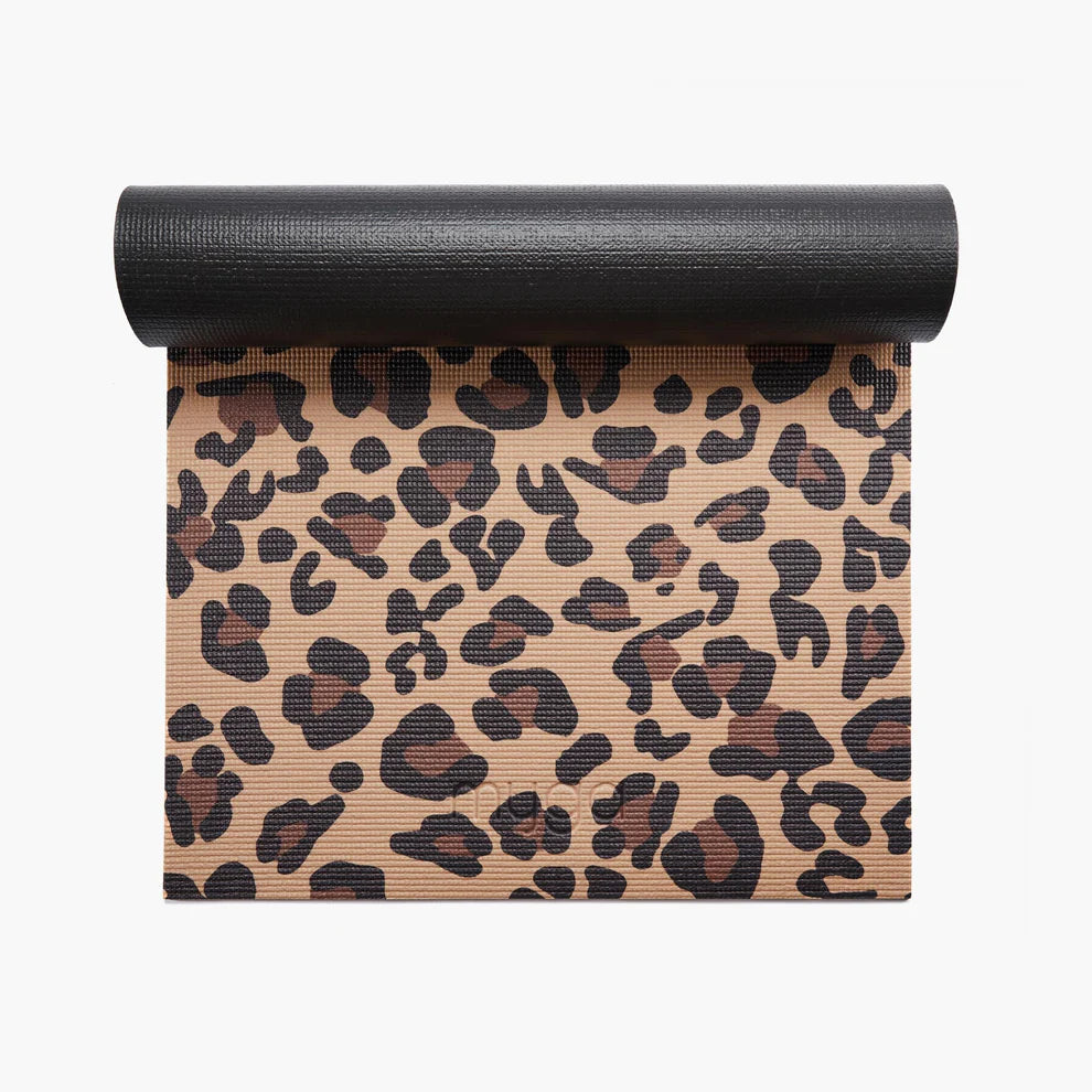 Zestaw do jogi Leopard Yoga Set: mata, klocek, pasek