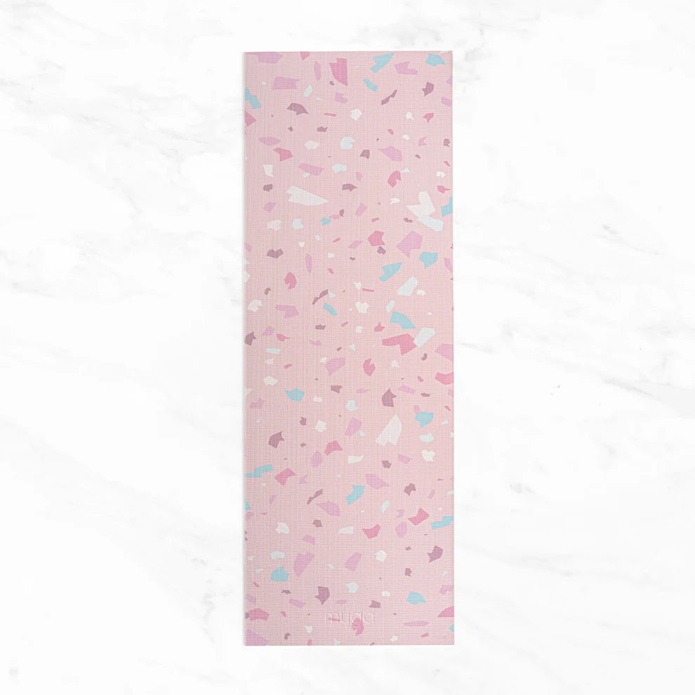 Zestaw do jogi myga Terrazzo Yoga Set: mata, klocek, pasek