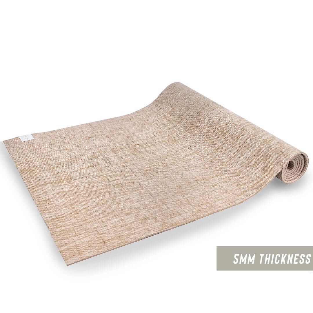 Mata do jogi myga Jute 5mm - beżowy