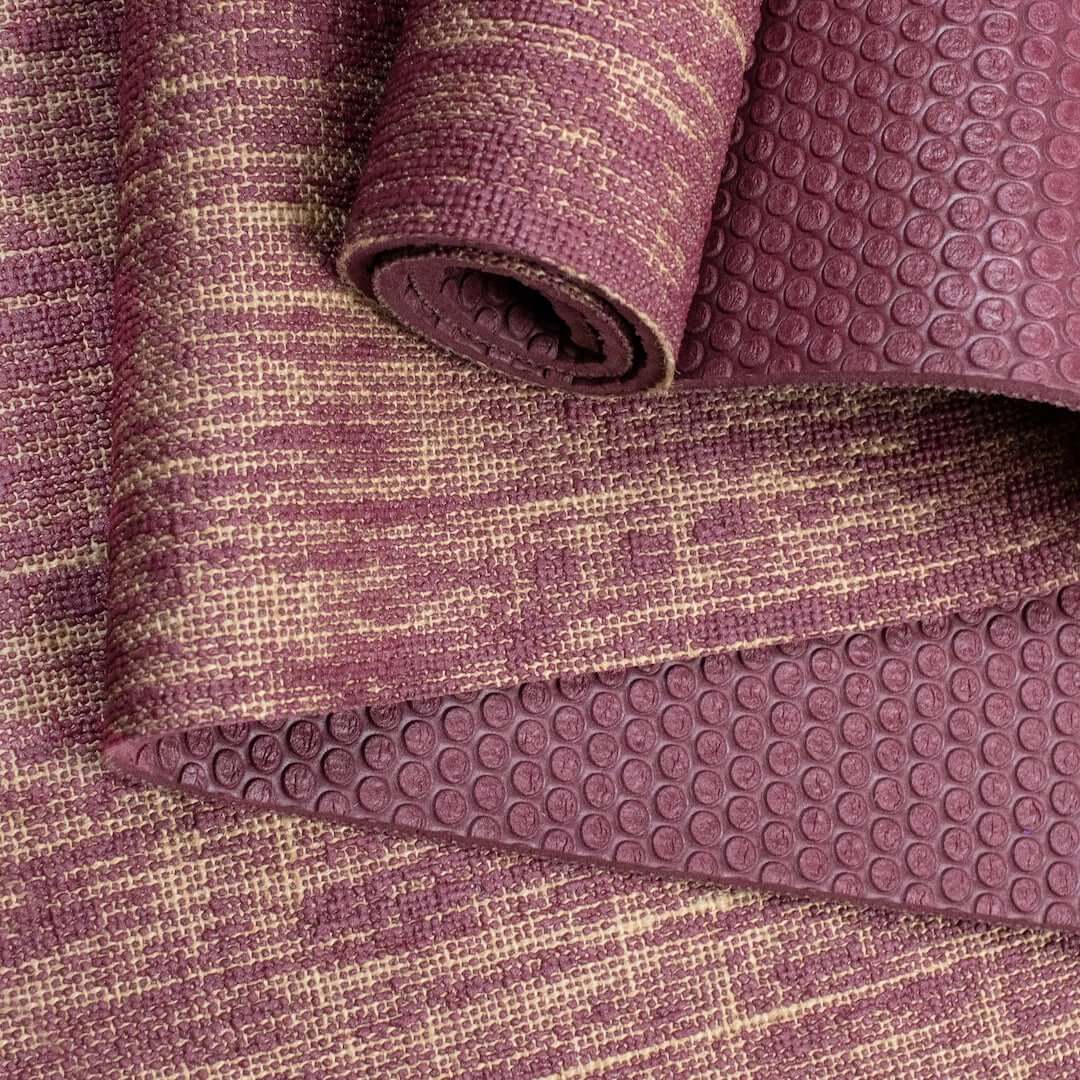 Mata do jogi myga Jute 5mm - bordowy