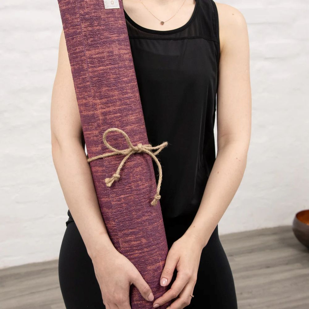 Mata do jogi myga Jute 5mm - bordowy