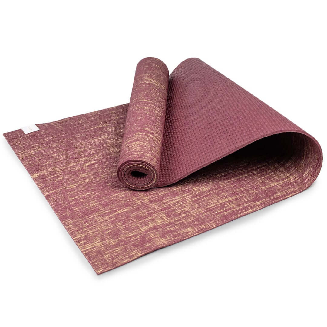 Mata do jogi myga Jute 5mm - bordowy