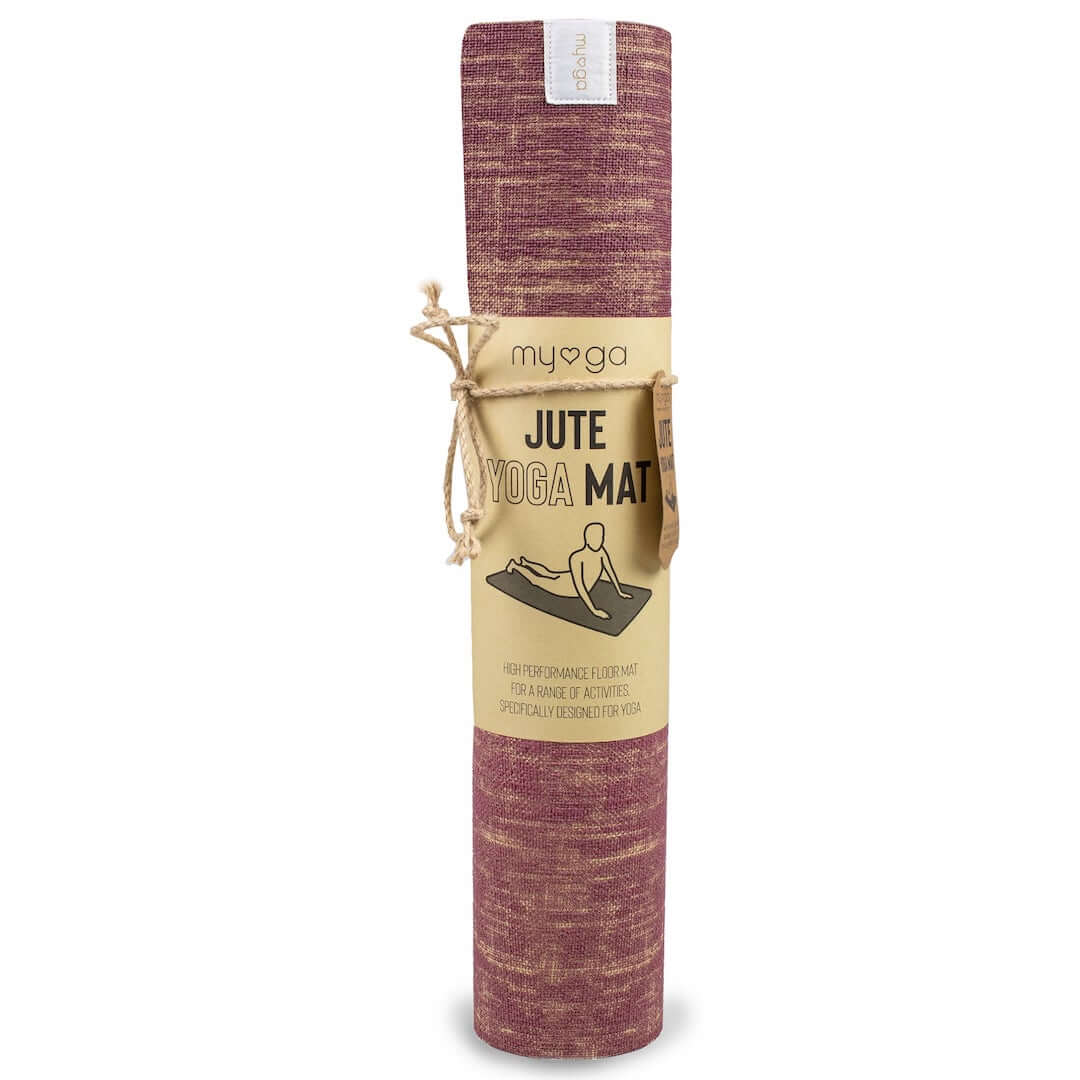 Mata do jogi myga Jute 5mm - bordowy