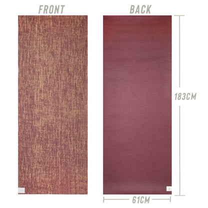 Mata do jogi myga Jute 5mm - bordowy