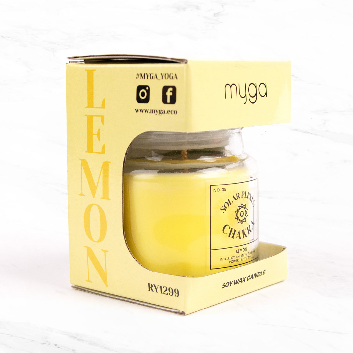 Naturalna świeca sojowa 7 czakr - Lemon