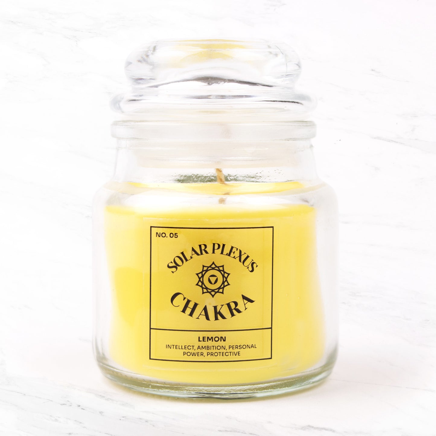 Naturalna świeca sojowa myga 7 czakr - Lemon