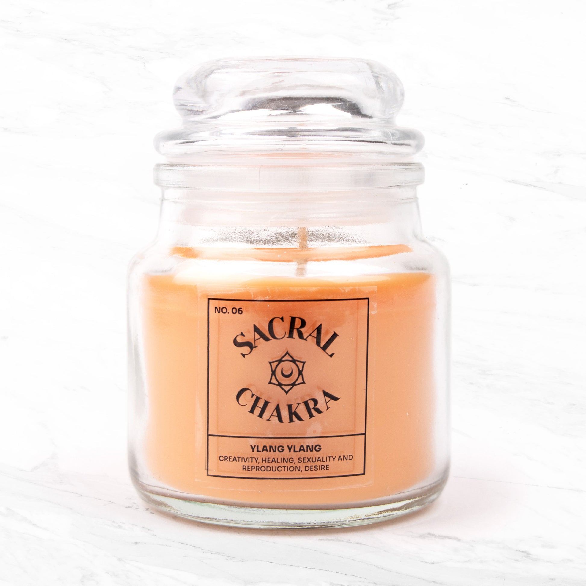 Naturalna świeca sojowa myga 7 czakr - Ylang Ylang