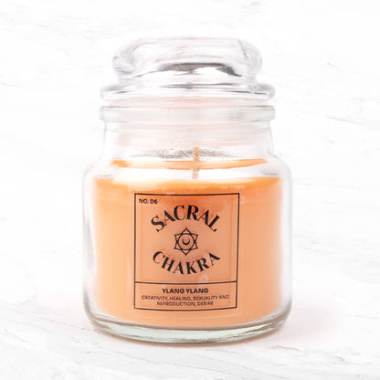 Naturalna świeca sojowa myga 7 czakr - Ylang Ylang