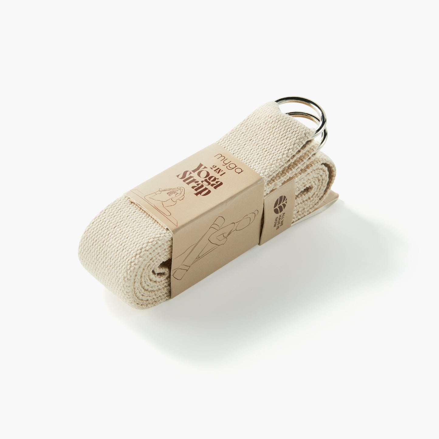 Pasek do jogi 2 w 1 – beżowy (Sand)