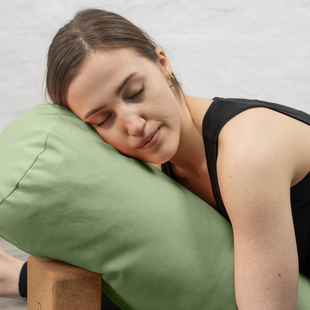 Wałek / bolster do jogi myga - zielony