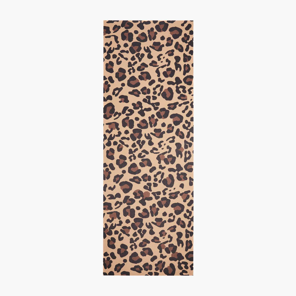 Zestaw do jogi Leopard Yoga Set: mata, klocek, pasek