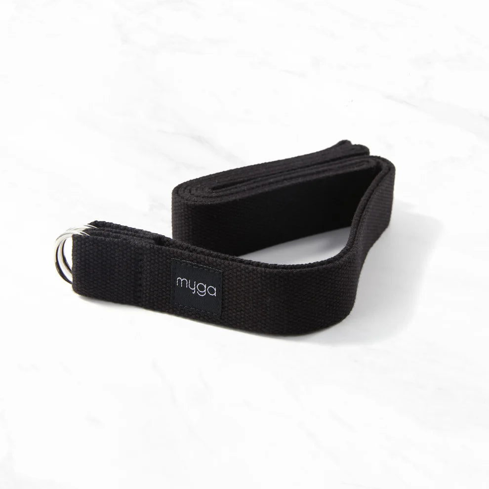 Pasek do jogi 2 w 1 - czarny